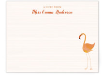 Fancy Flamingo Children's Personalized Stationery