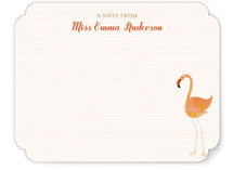 Fancy Flamingo Children's Personalized Stationery