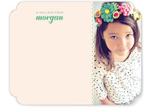 Peach Pinking Shears Children's Personalized Stationery