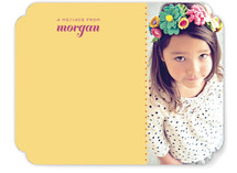 Peach Pinking Shears Children's Personalized Stationery