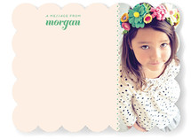 Peach Pinking Shears Children's Personalized Stationery