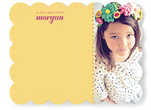 Peach Pinking Shears Children's Personalized Stationery