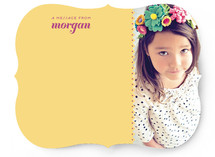 Peach Pinking Shears Children's Personalized Stationery