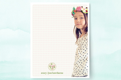 Avary's Wreath Children's Personalized Stationery