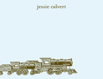 Antique Train Kids Personalized Stationery, by Push Papers