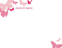 Butterfly Gathering Kids Personalized Stationery, by Cheree Berry Paper