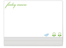 Classic Stripes and Sprout Children's Personalized Stationery