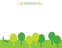 Cut Paper Forest Kids Personalized Stationery, by Cheree Berry Paper