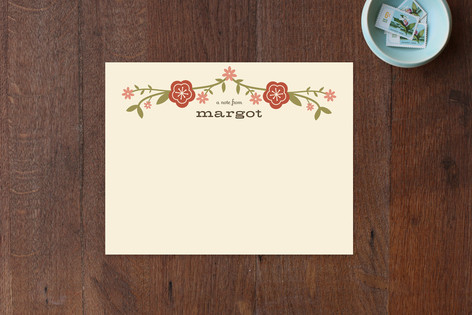 Floral Frame Children's Personalized Stationery
