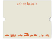 Orange Cars Children's Personalized Stationery