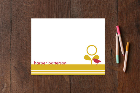 Spring Sprout and the Birdie Children's Personalized Stationery