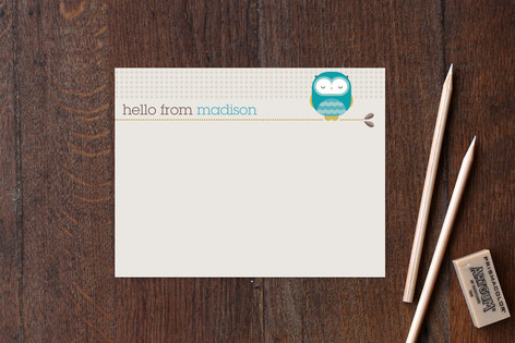 Owl Children's Personalized Stationery
