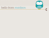 Owl Kids Personalized Stationery, by kelli hall