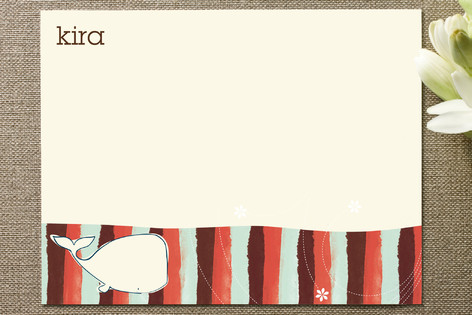 Whale tale II Children's Personalized Stationery