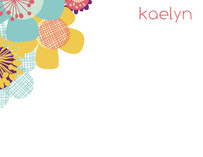 Retro Floral Kids Personalized Stationery, by Mandy Gordon