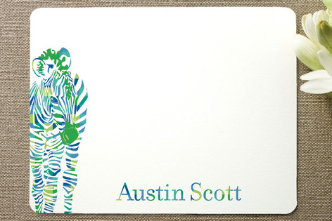 Zebra Children's Personalized Stationery