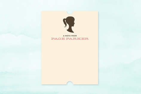 Vintage Silhouette Children's Personalized Stationery