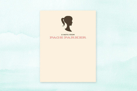 Vintage Silhouette Children's Personalized Stationery
