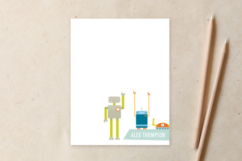 Robot Friends! Children's Personalized Stationery