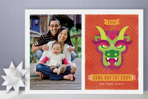 Neon Dragon Lunar New Year Cards