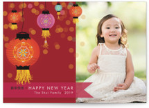 Sparkling Lanterns Lunar New Year Cards