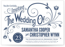 Vintage Blush Letterpress Wedding Invitations