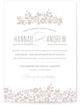 White Shadows Letterpress Wedding Invitations