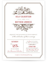 Harvest Floral Letterpress Wedding Invitations