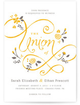 A More Perfect Union Letterpress Wedding Invitations