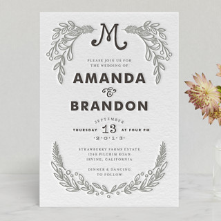 Elegant Wedding Invitations Letterpress Dolce Press Daniel And Jessica