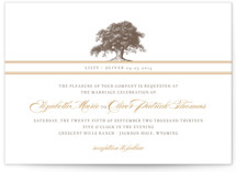 Oak Tree Letterpress Wedding Invitations