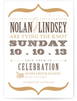Bold Brackets Letterpress Wedding Invitations