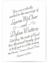 Just My Type Letterpress Wedding Invitations