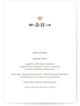 love struck Letterpress Wedding Invitations