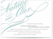 Winter Flourish Letterpress Wedding Invitations