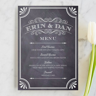 A Chalkboard Marriage Menu