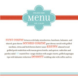 Grosgrain Ribbon Menu