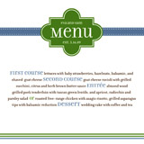 Grosgrain Ribbon Menu