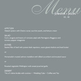 Modern & Chic Menu