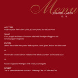 Modern & Chic Menu