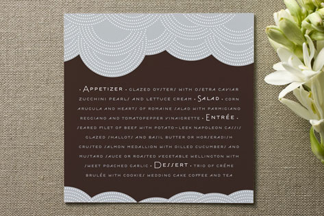 Pearls on a String Menu