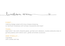 The Happy Couple Menu
