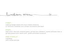 The Happy Couple Menu