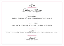 Charming Go Lightly Menu