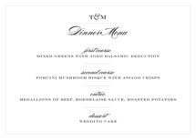 Charming Go Lightly Menu