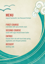BLOCK PRINT WAVES Menu