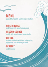 BLOCK PRINT WAVES Menu