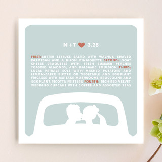 just married Menu