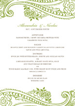 Spanish Lace Menu