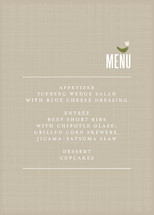 SWEET LINEN Menu